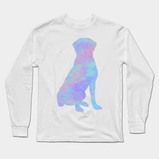 Rainbow Pastel Labrador Sitting Long Sleeve T-Shirt